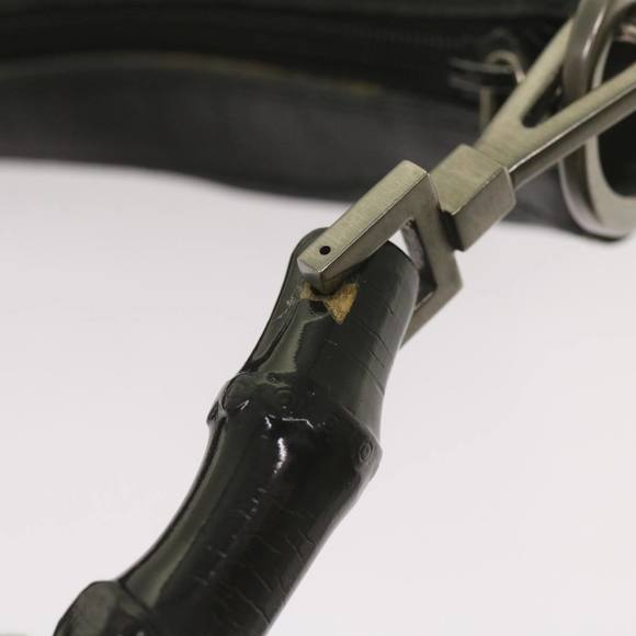 GUCCI Bamboo GG Canvas Hand Bag Black 000 0531 Auth ep3586 - Picture 8 of 16